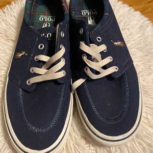 BRAND NEW TRIED ON NEVER WORN CANVAS POLO SNEAKERS size 10